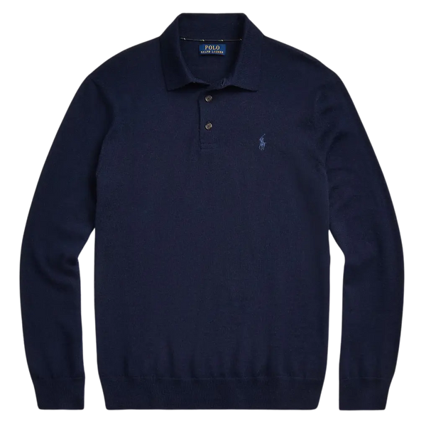 Polo Ralph Lauren Washable Wool Long Sleeve Polo Shirt