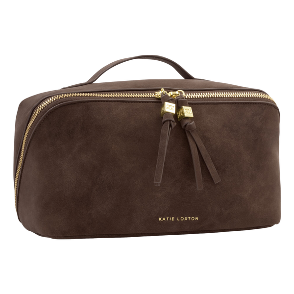 Katie Loxton Soho Large Suedette Makeup And Wash Bag