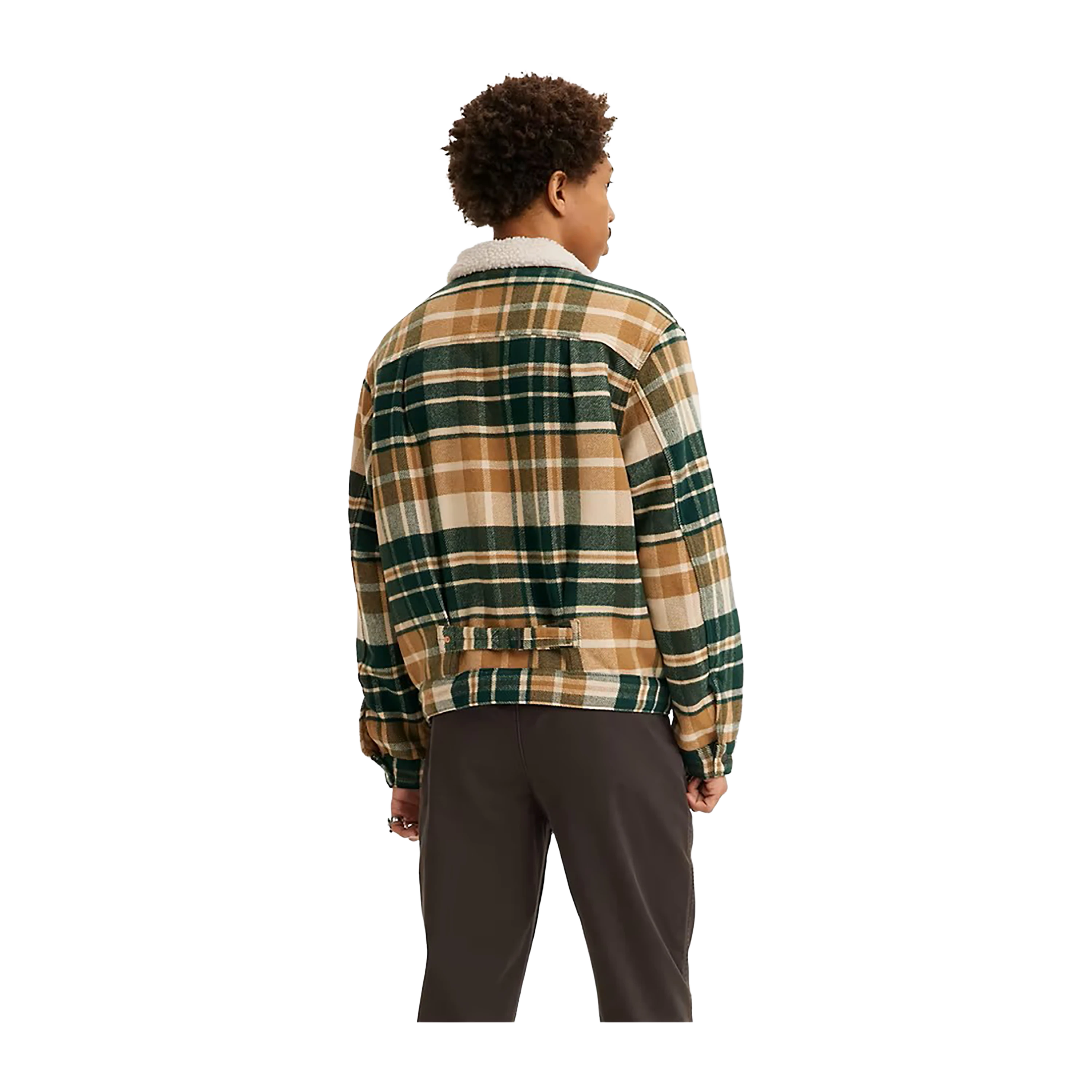 Levi's flannel best sale sherpa trucker jacket