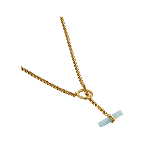 Katie Loxton Azura Waterproof Gold T-bar Necklace