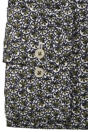Eterna Printed Splat Formal Shirt - Khaki