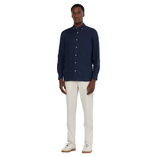 Scotch & Soda Long Sleeve Button Down Linen Shirt