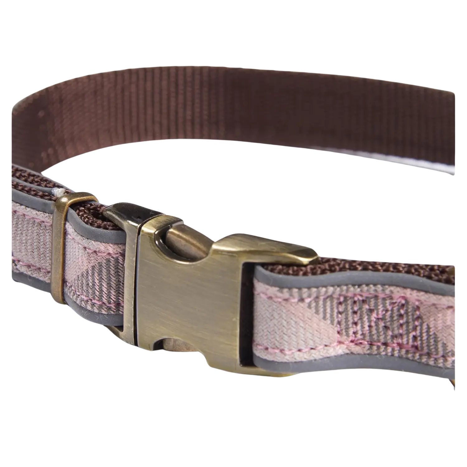 Barbour tartan webbing dog top collar
