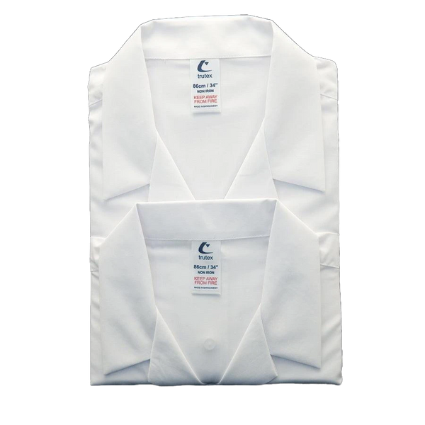 Girls’ School Blouse LS Rever Collar Twin Pack