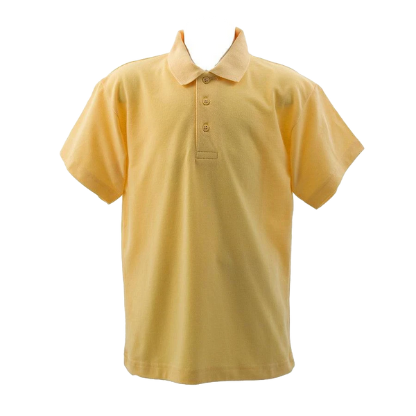 School Polo Shirt in Light Gold