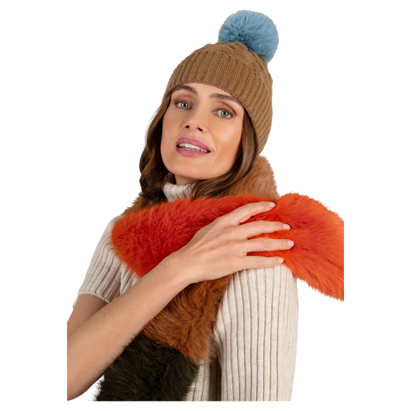 Powder Elsa 3-tone Faux Fur Scarf