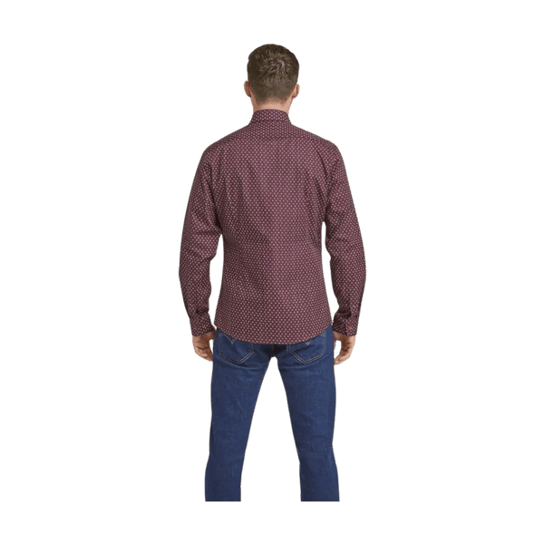 Double Two Print Long Sleeve Shirt for Men
