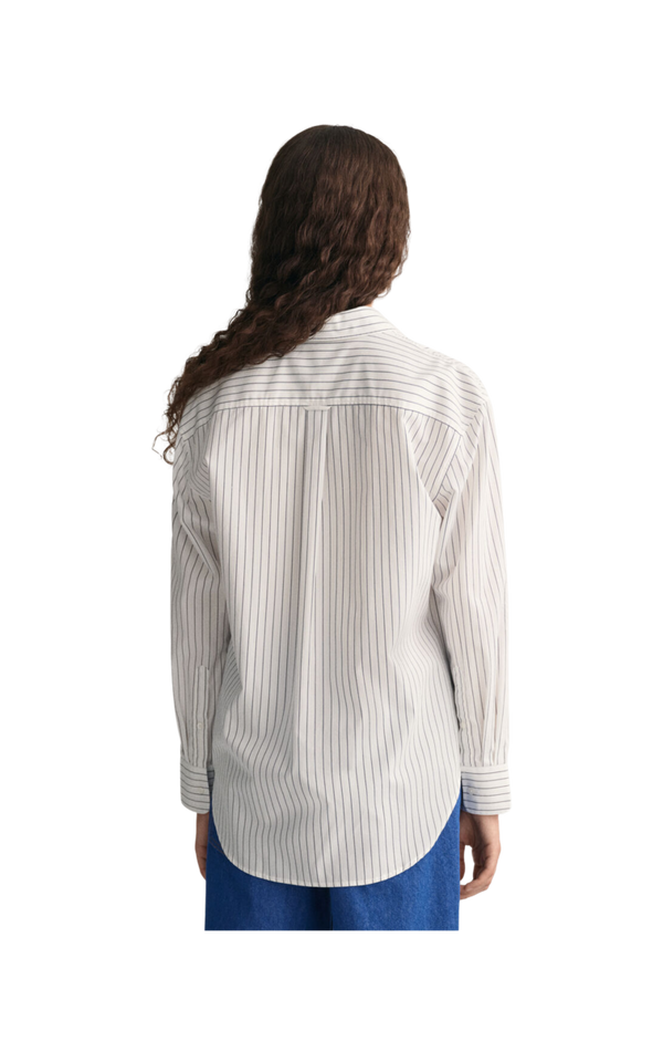 GANT Relaxed Striped Poplin Long Sleeved Shirt for Women