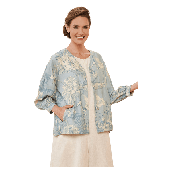 Powder Toile Puff Sleeve Jacket for Women