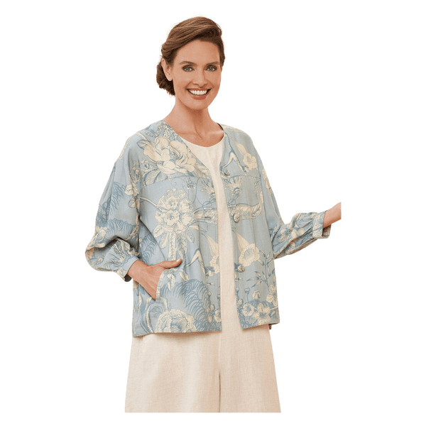 Powder Toile Puff Sleeve Jacket