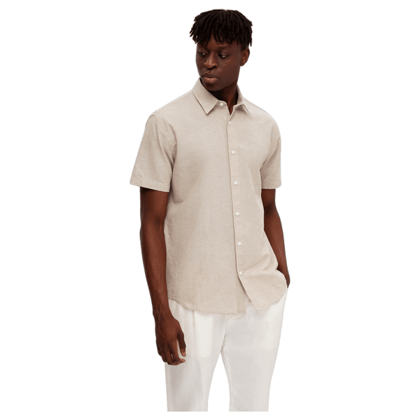 Selected Classic Linen Short Sleeve Shirt for Men