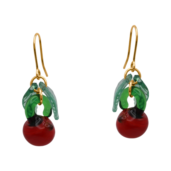 Big Metal London Tomato Tiny Drop Earrings