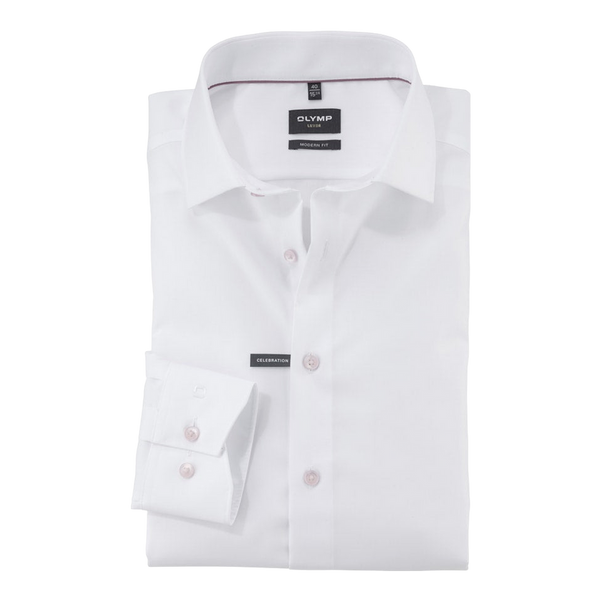 Olymp Luxor Shirt With Pink Buttons