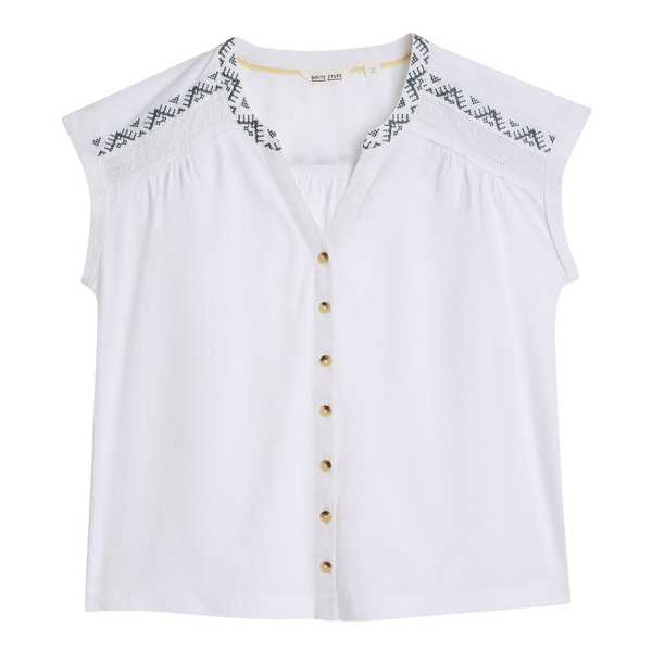 White Stuff Billie Emb Button Shirt