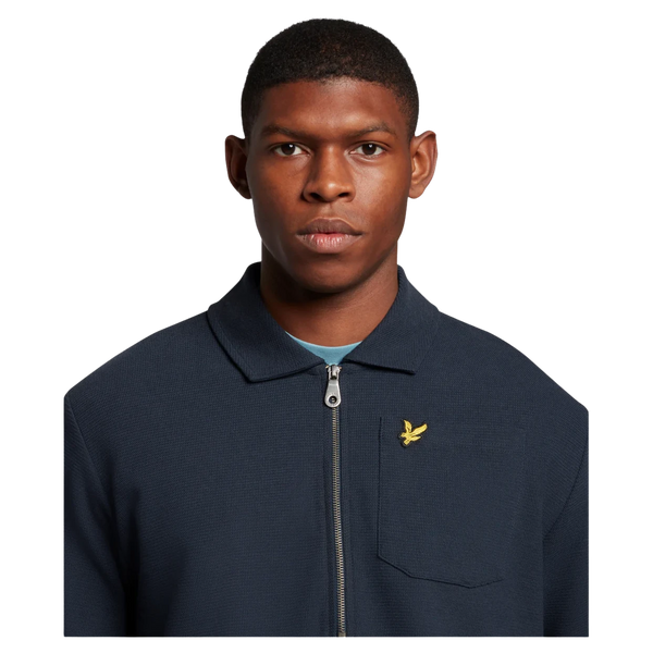 Lyle & Scott Crest Textured Quarter Zip for Men