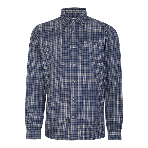 Peter Gribby Brushed Cotton Long Sleeve Shirt for Men