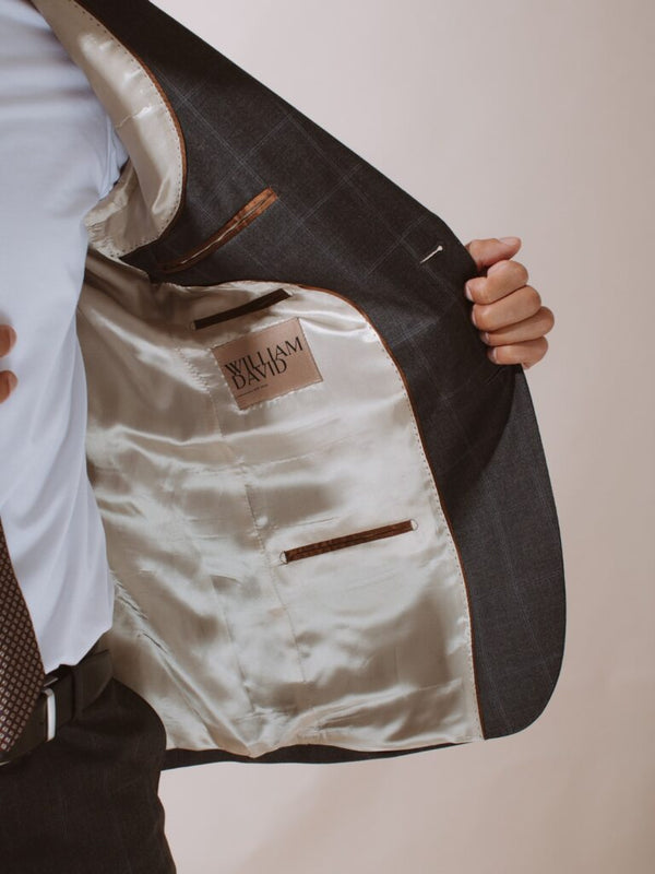 William David Premium Wool Check Suit