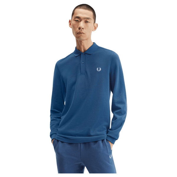 Fred Perry Long Sleeve Plain Polo Shirt for Men