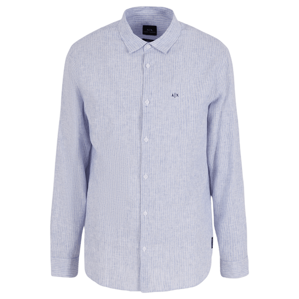 Armani Exchange Long Sleeve Linen Blend Shirt