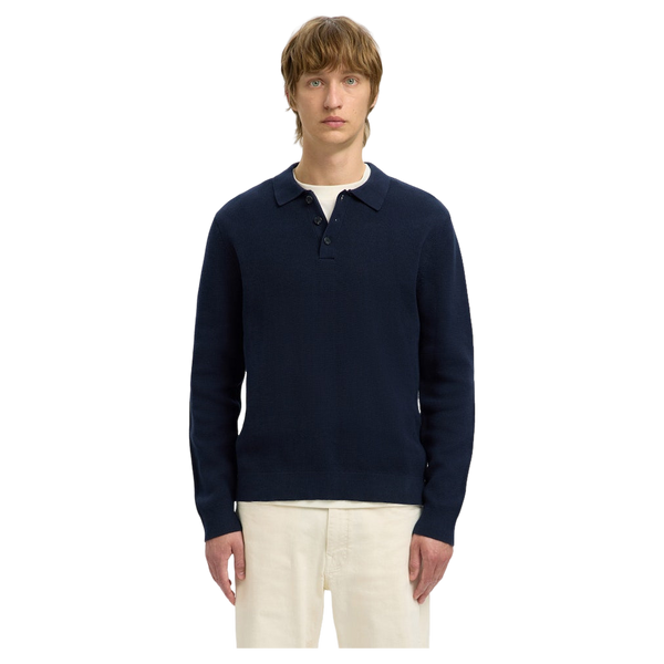 Selected Dane Long Sleeve Knit Polo