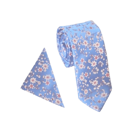 William Turner Occasion Floral Blossom Tie and Pocket Square Set