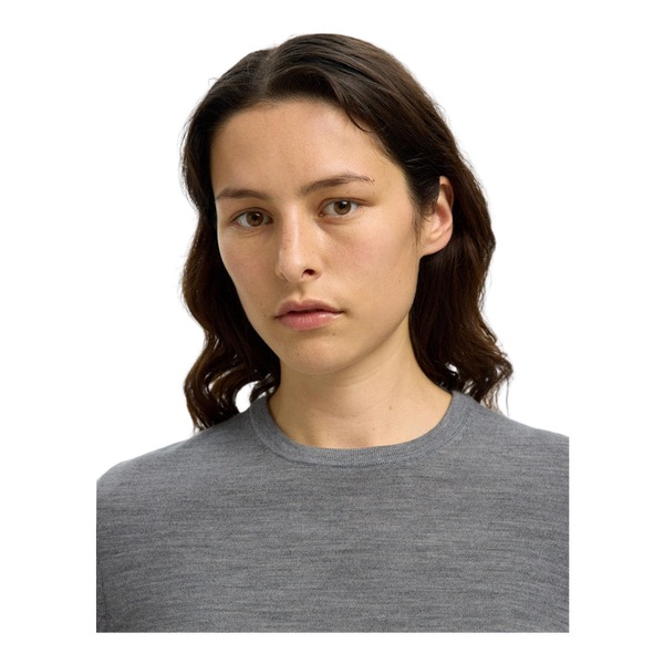 Selected Slfthea Ls Knit Merino O-neck