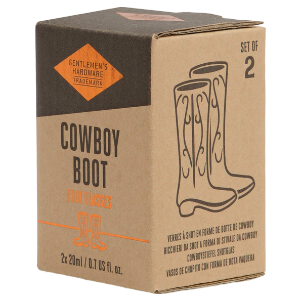 Gentlemen's Hardware Cowboy Boot Shot Glasses (set Of 2)