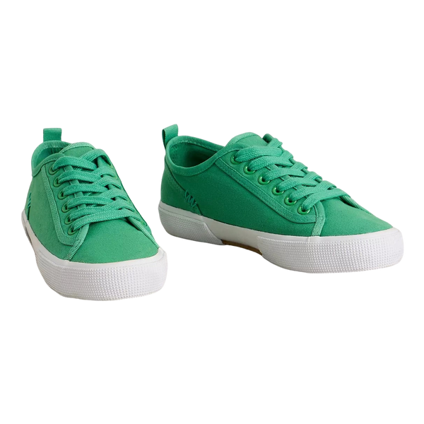 White Stuff Pippa Canvas Lace Up Trainers