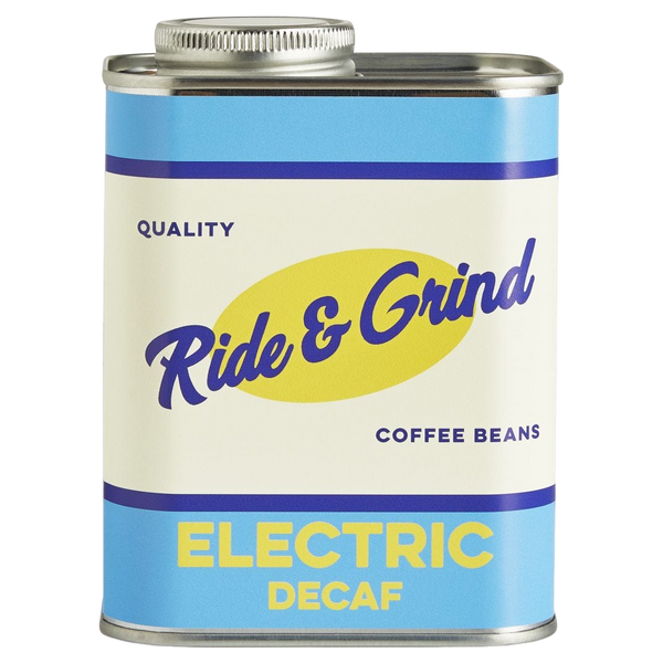 Ride & Grind Electric Decaf Colombian Coffee Tin
