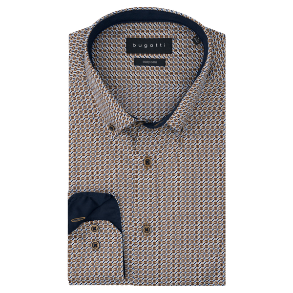 Bugatti Long Sleeve Pattern Shirt