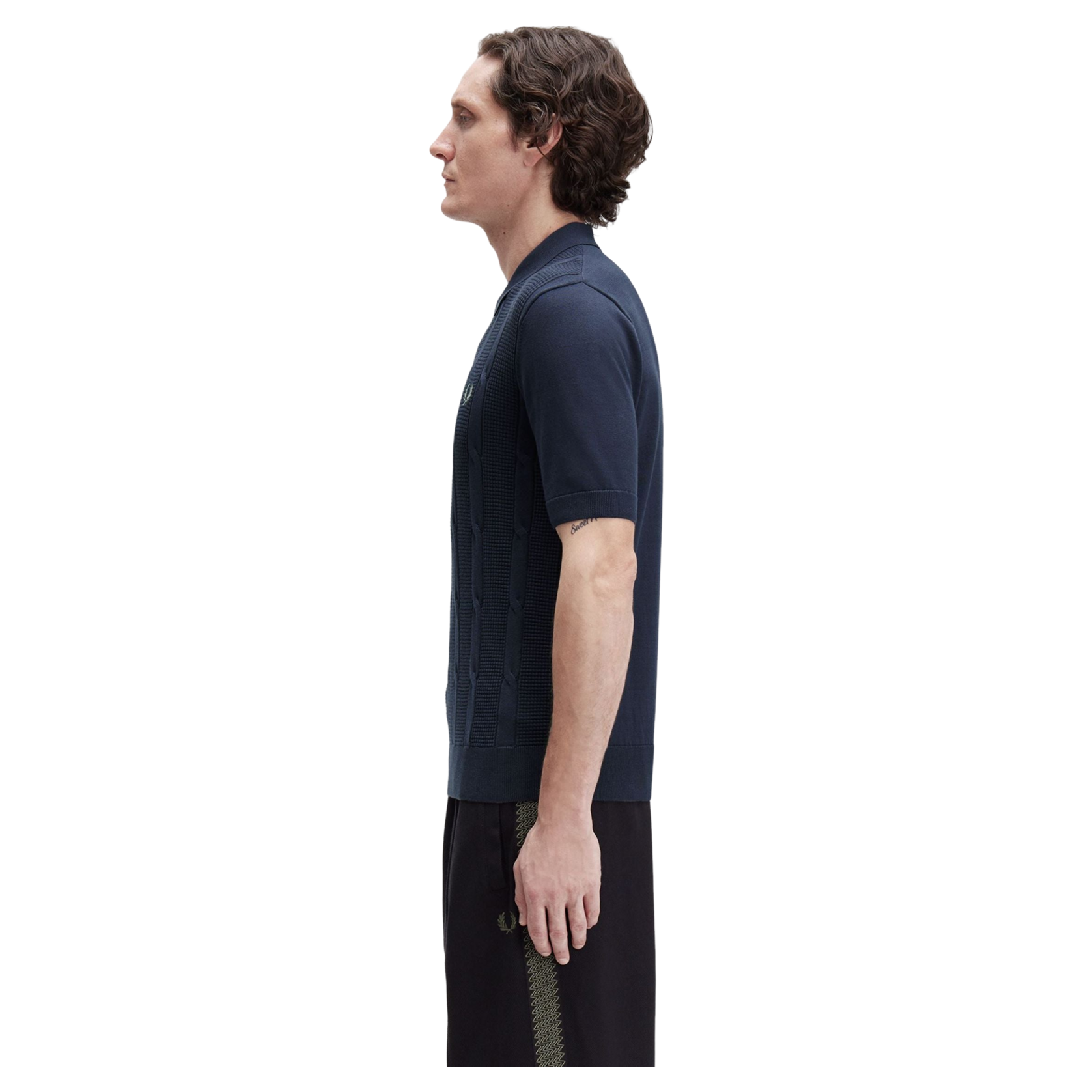 Fred Perry Textured Cable Knit Shirt | Coes Fred Perry Textured Cable Knit Shirt | Coes