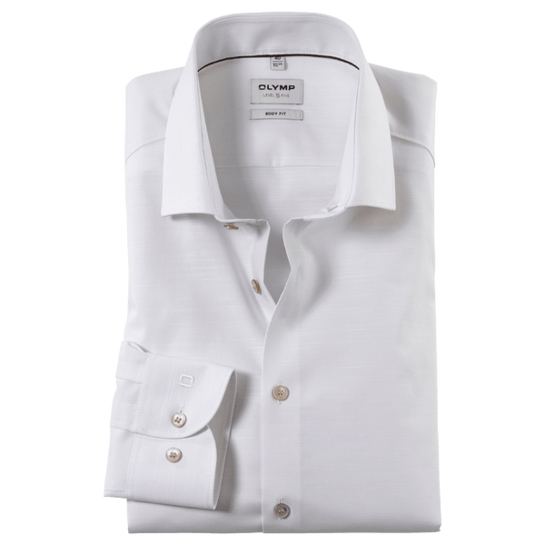 Olymp Linen Look Long Sleeve Formal Shirt