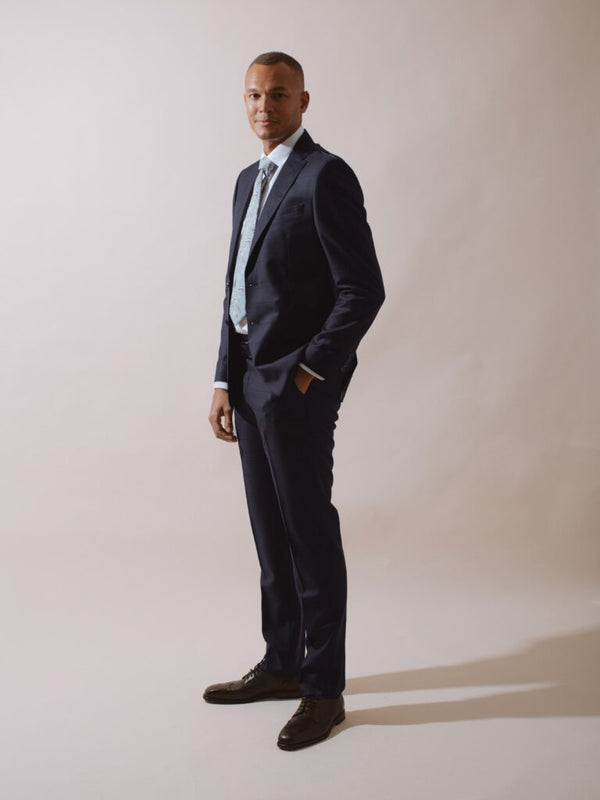 William David Premium Wool Check Suit