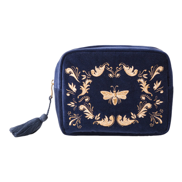 Elizabeth Scarlett Provencale Bee Velvet Wash Bag