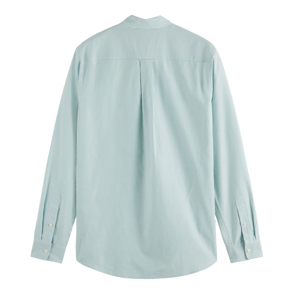 Scotch & Soda Striped Regular Fit Oxford Shirt