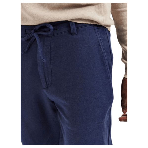 Selected Slim Fit Tapered Linen Trousers for Men