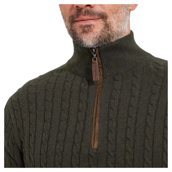 Schöffel Cotton Cashmere Cable 1/4 Zip Jumper