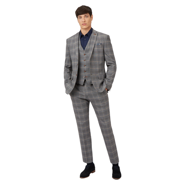 Antique Rogue Overcheck Three Piece Suit for Men