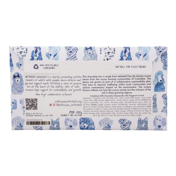 Arthouse Unlimited Blue Dogs Milk Chocolate Bar