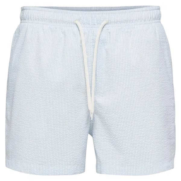 Selected Cooper Seersucker Swim Shorts for Men