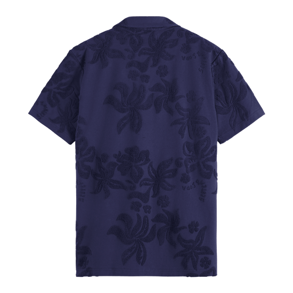 Terry Jacquard Short Sleeve Shirt for Men
