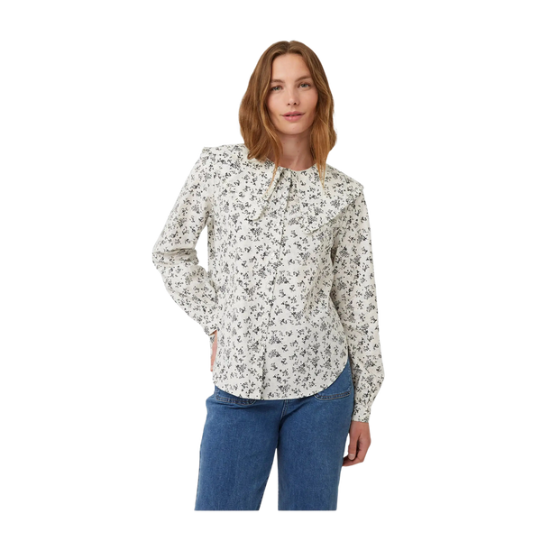 Great Plains Micro Floral Organic Round-Neck Blouse