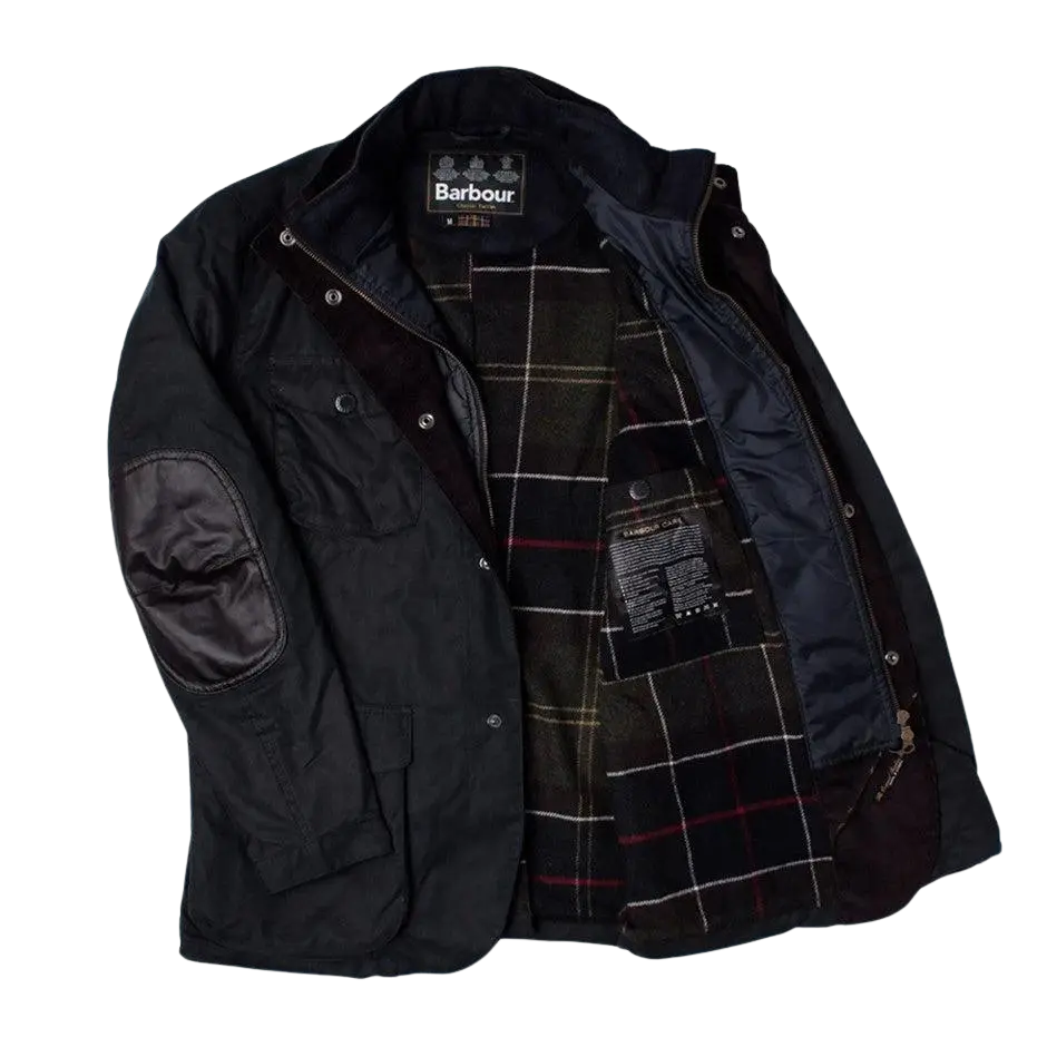 Barbour weir hot sale wax jacket black