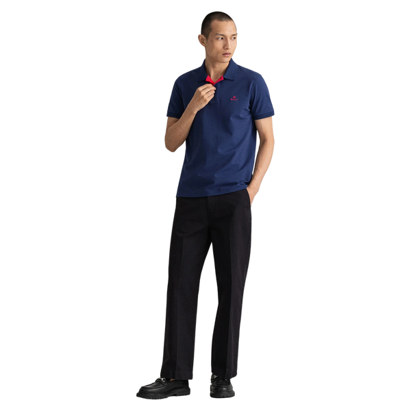 GANT Contrast Collar Pique Short Sleeve Rugger