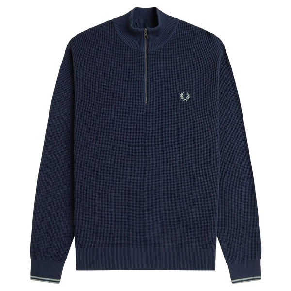 Fred Perry Waffle Stich Half Zip Jumper