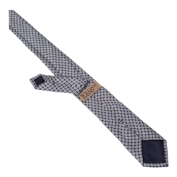 William David Textured Small Medallion Printed Tie