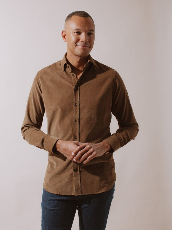 William David Southwold Button Down Corduroy Shirt