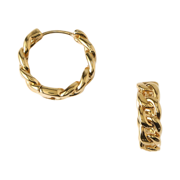 Orelia Jewellery Chain Huggie Hoops Midsize