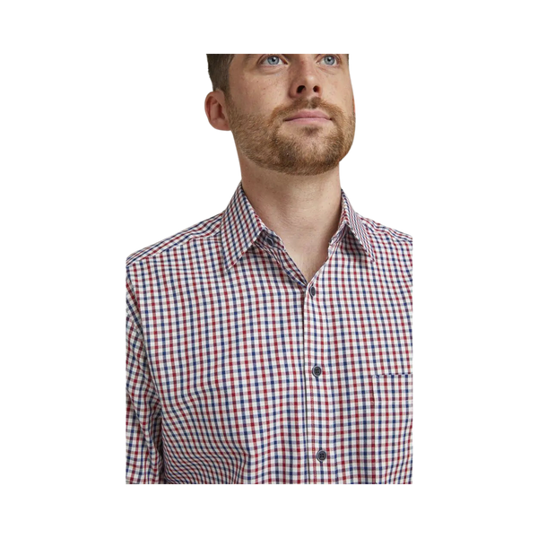Double Two Brushed Cotton Check Long Sleeve Shirt