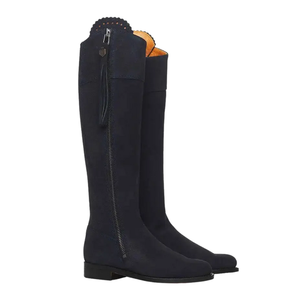 Fairfax & Favor Regina Suede Boots in Navy
